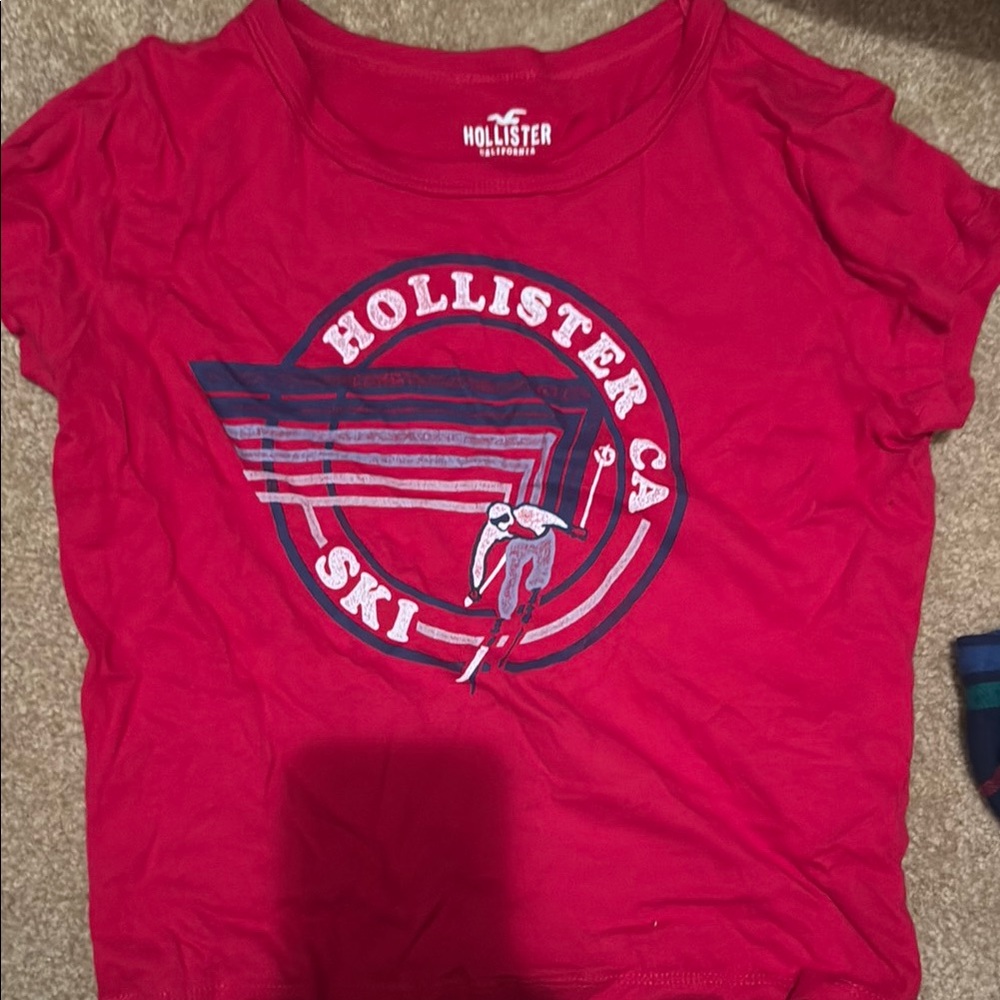 Hollister Red Ski Graphic T-Shirt